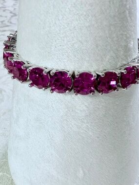 NIB - Fuchsia & Silver - Park Lane Impression Bracelet - Full Size - LTD ED